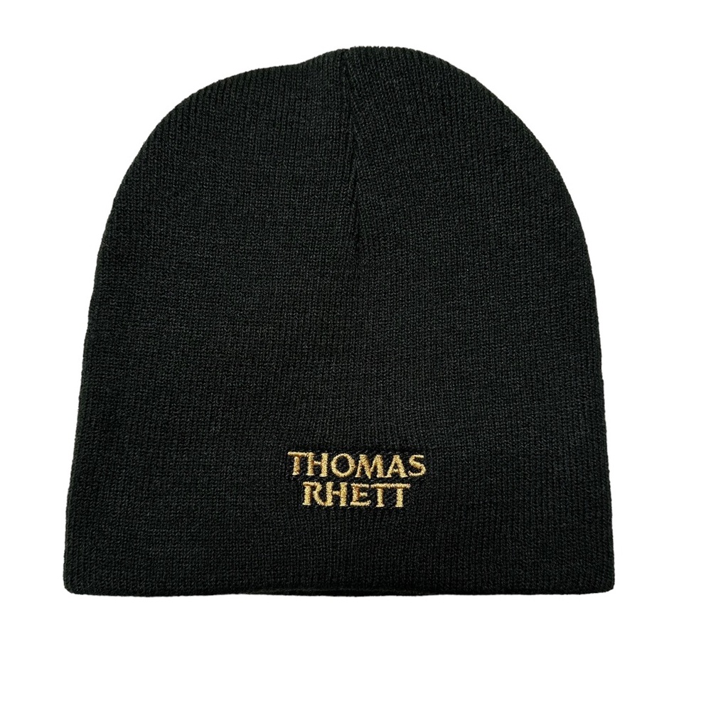 NWOT Thomas Rhett Embroidered {Port & Co.} Beanie  in Black Unisex Adult OS